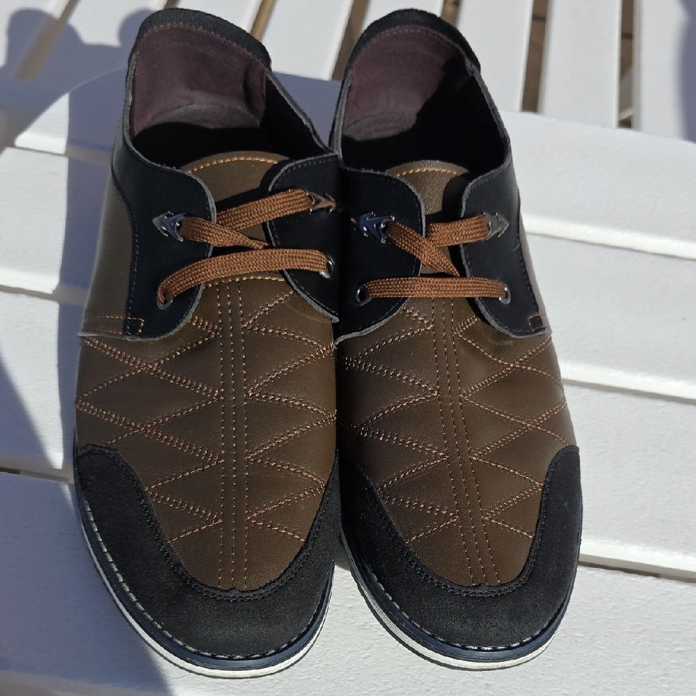 Elegant Brown and Black Men's Oxfords